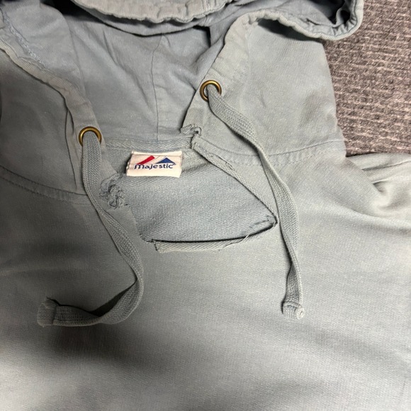 Majestic Mens Light Blue Pullover Hoodie Casual Comfort Size Large‎ - Picture 3 of 6
